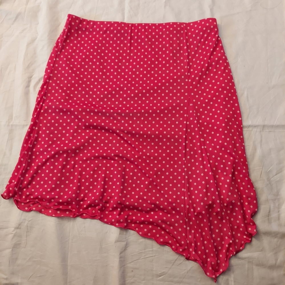 Express pink skirt with polkadot